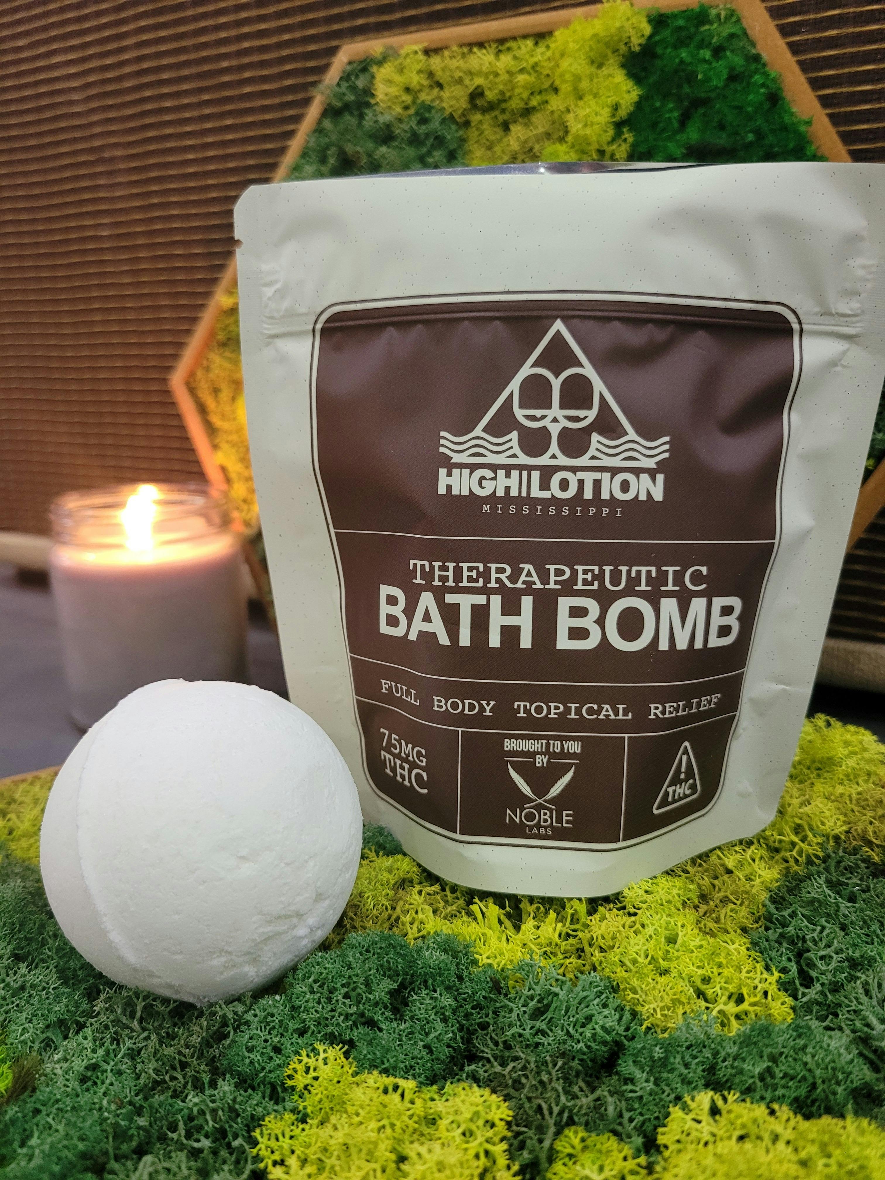 Noble Labs - High Lotion Bath Bomb - 75mg THC at Kudzu Cannabis