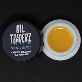 3.5g Sour Gelato Cured Badder - Oil Traderz (Hybrid)