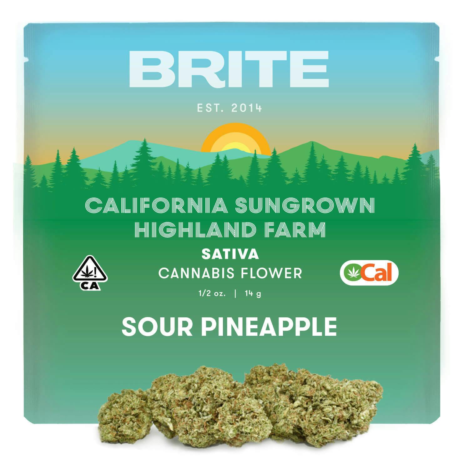 BRITE Highland OCal Sun-Grown Flower (14g) - Sativa - Sour Pineapple ...