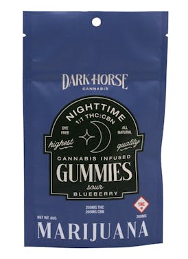 Sour Blueberry | 200mg 1:1 THC:CBN Gummies