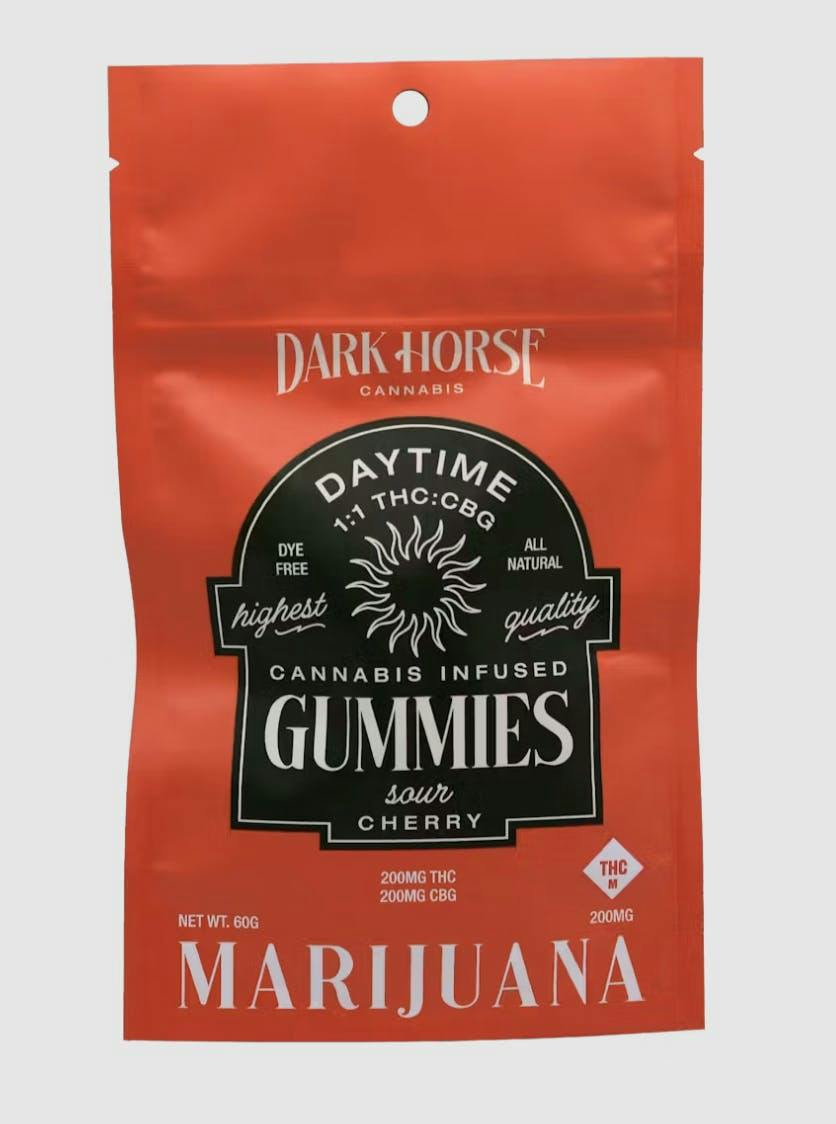 Sour Cherry | 200mg 1:1 THC:CBG Gummies
