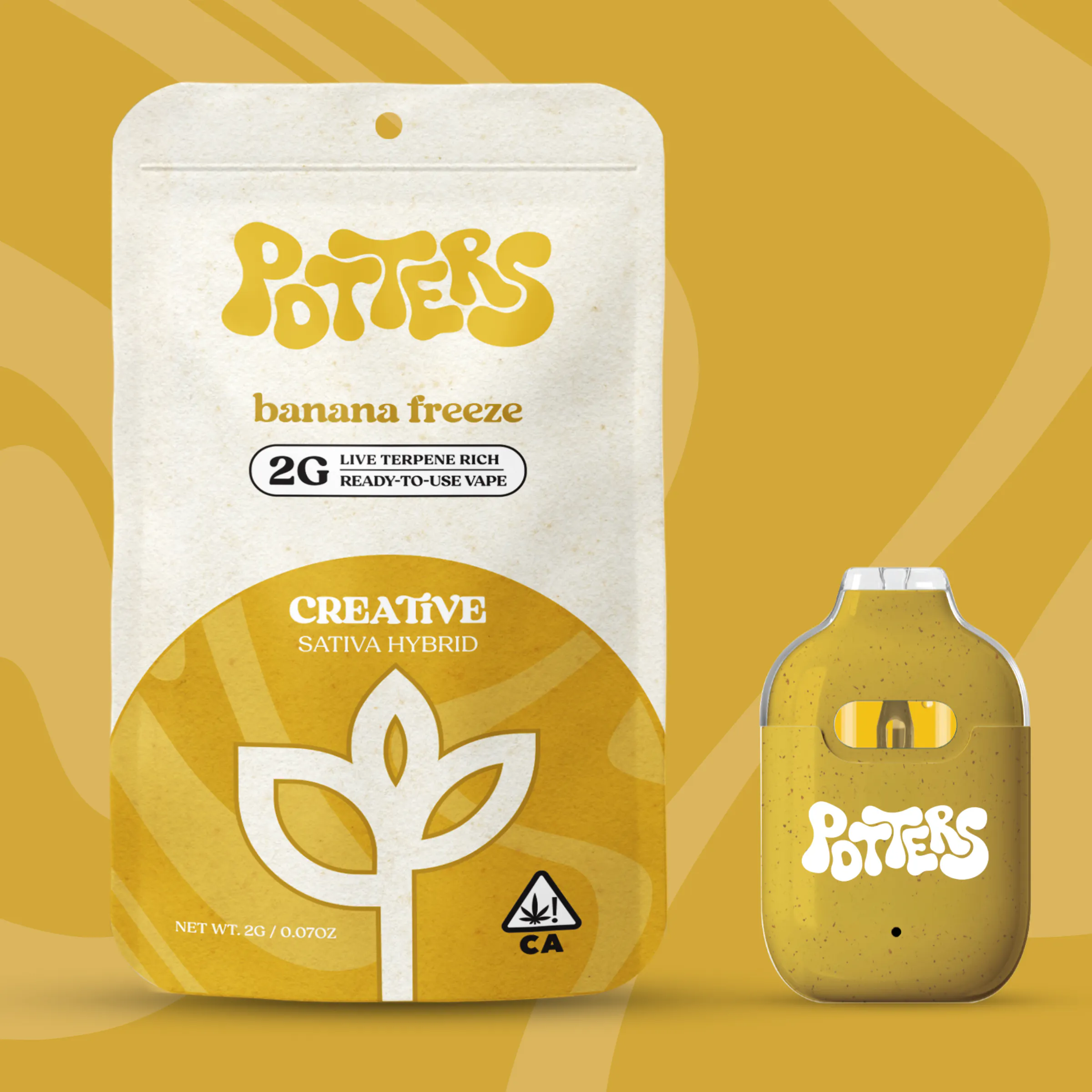 Potters - Banana Freeze - 2g Live Disposable (Potters) Main Image