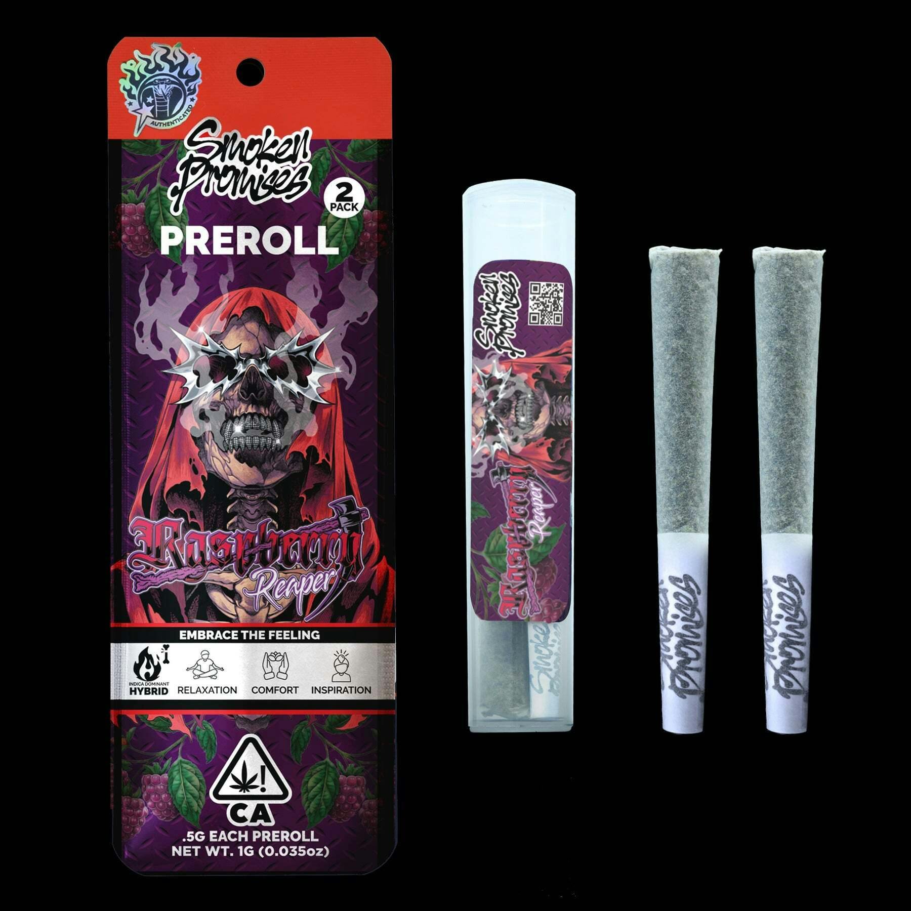 Raspberry Reaper | Pre Roll Pack | 1g (2 x 0.5g)
