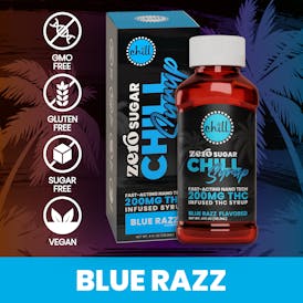 Blue Razz | ZERO Sugar 200mg THC Syrup | Chill Medicated | MED