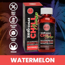 Watermelon | ZERO Sugar 200mg THC Syrup | Chill Medicated | REC