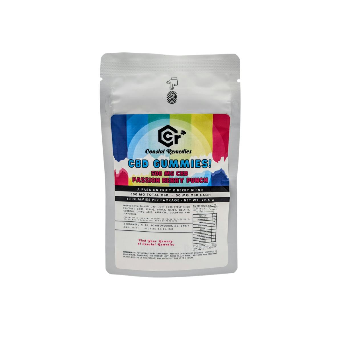 250mg Passion Berry Punch CBD Gummies | Coastal Remedies by Coastal Remedies