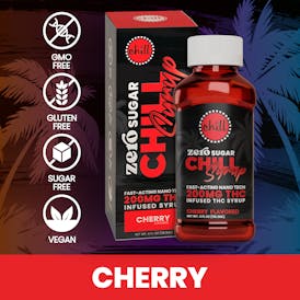 Cherry | ZERO Sugar 200mg THC Syrup | Chill Medicated | REC