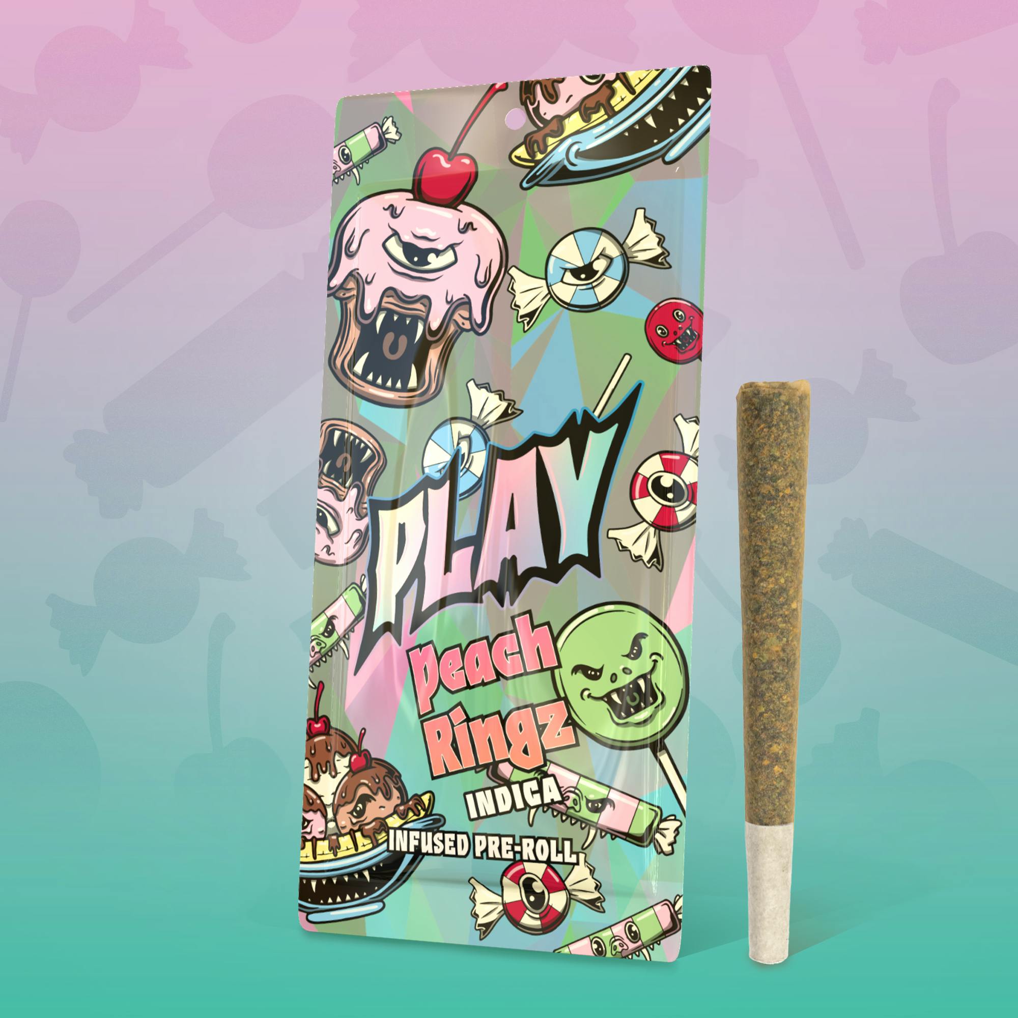 Play | Peach Ringz | 1.2g | Infused Pre-Roll by Play Michigan