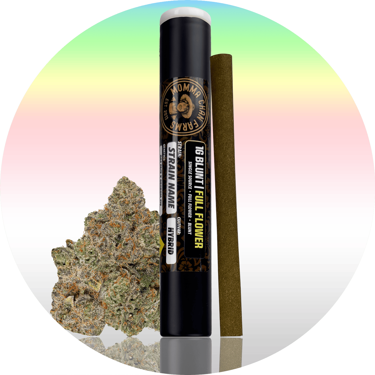 Rainbow Runtz - Blunt 1G - Momma Chan Farms