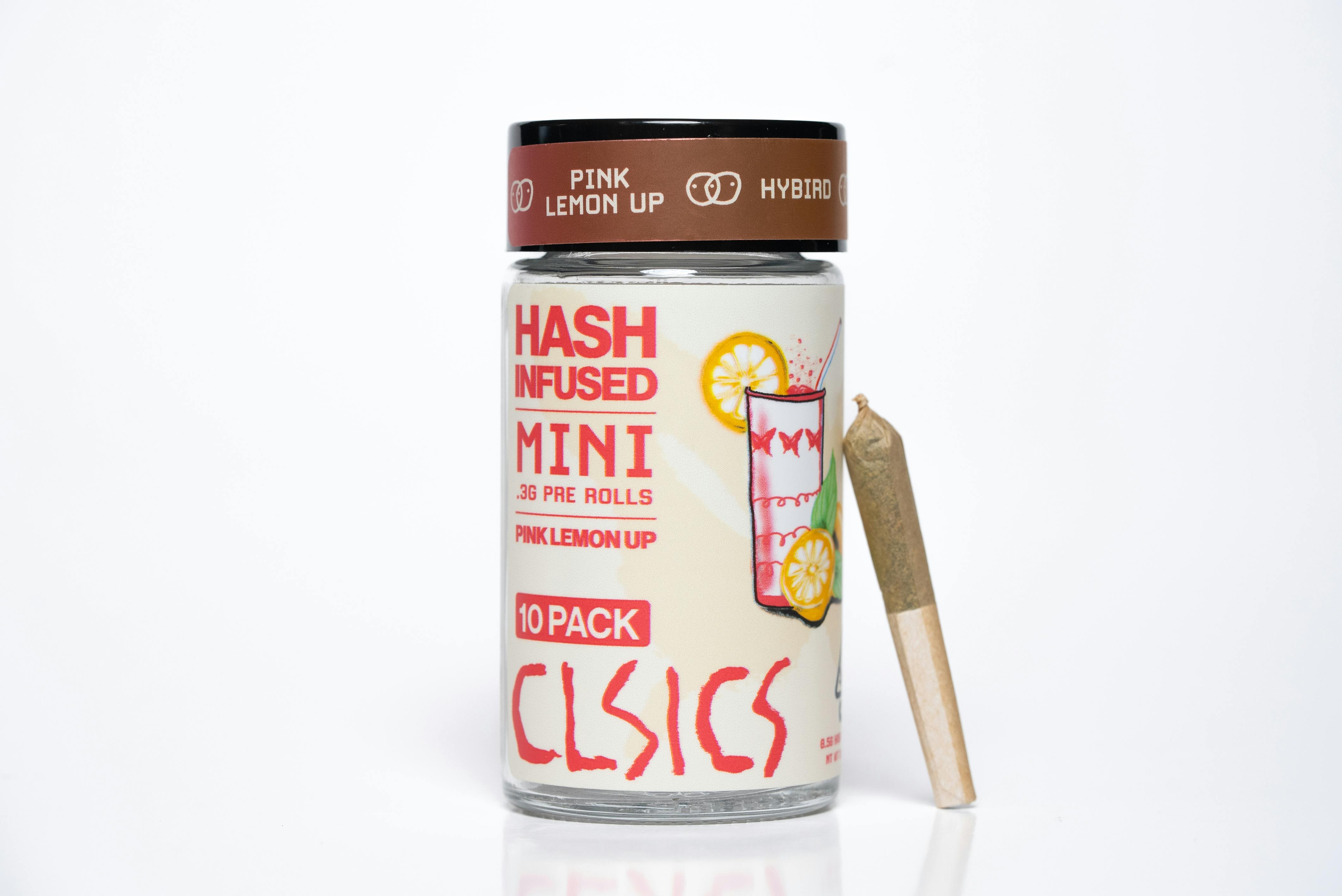 Pink Lemon Up - 10Pk .3g Hash Infused Pre Rolls - CLSICS