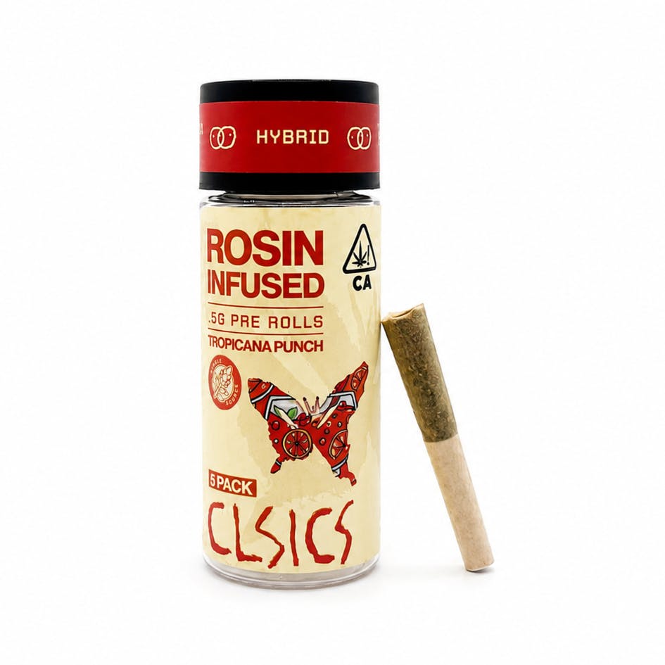 CLSICS Rosin & Rosin Infused Pre Rolls: Tropicana Punch