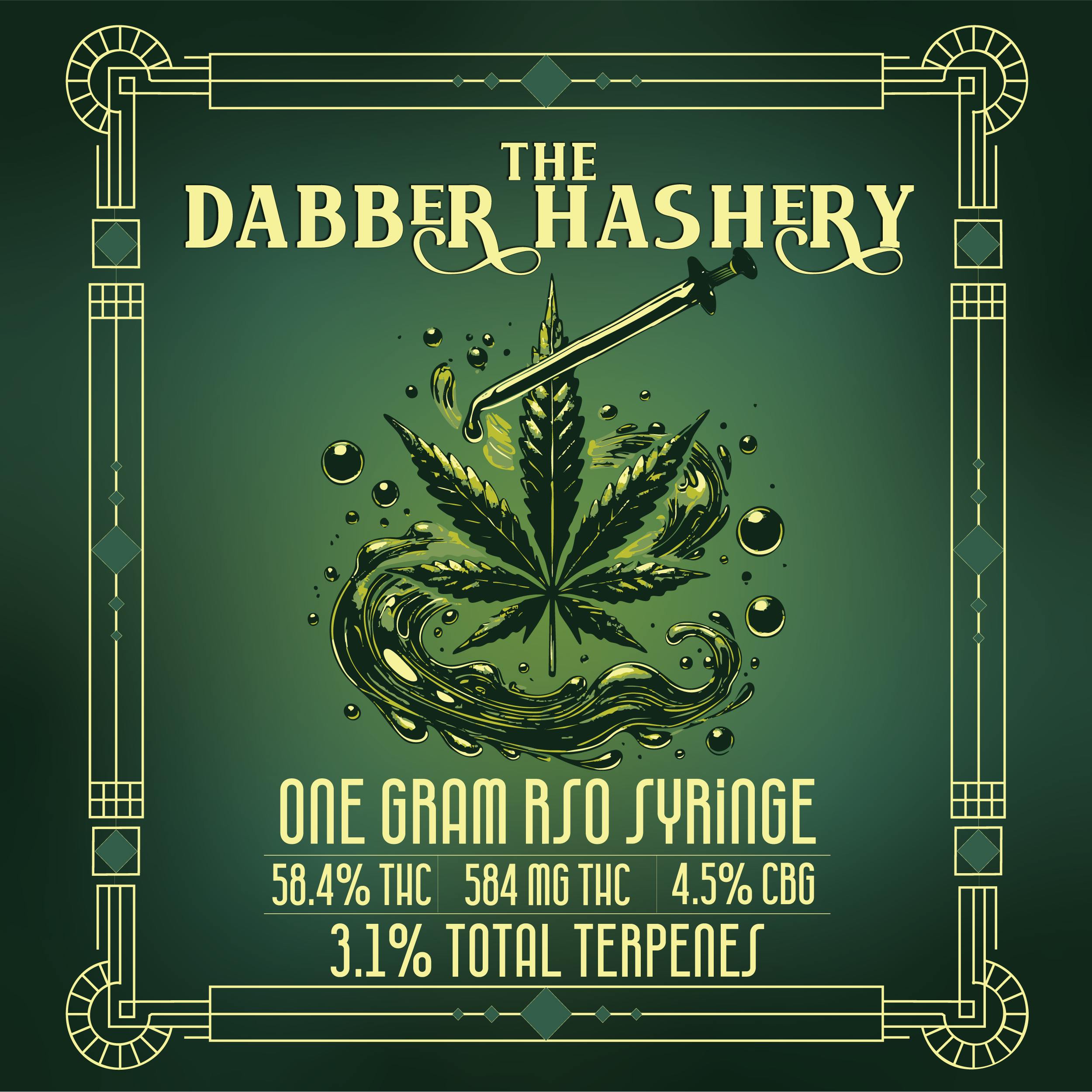 Rick Simpson Oil | RSO Syringe | 1g by The Dabber Hashery