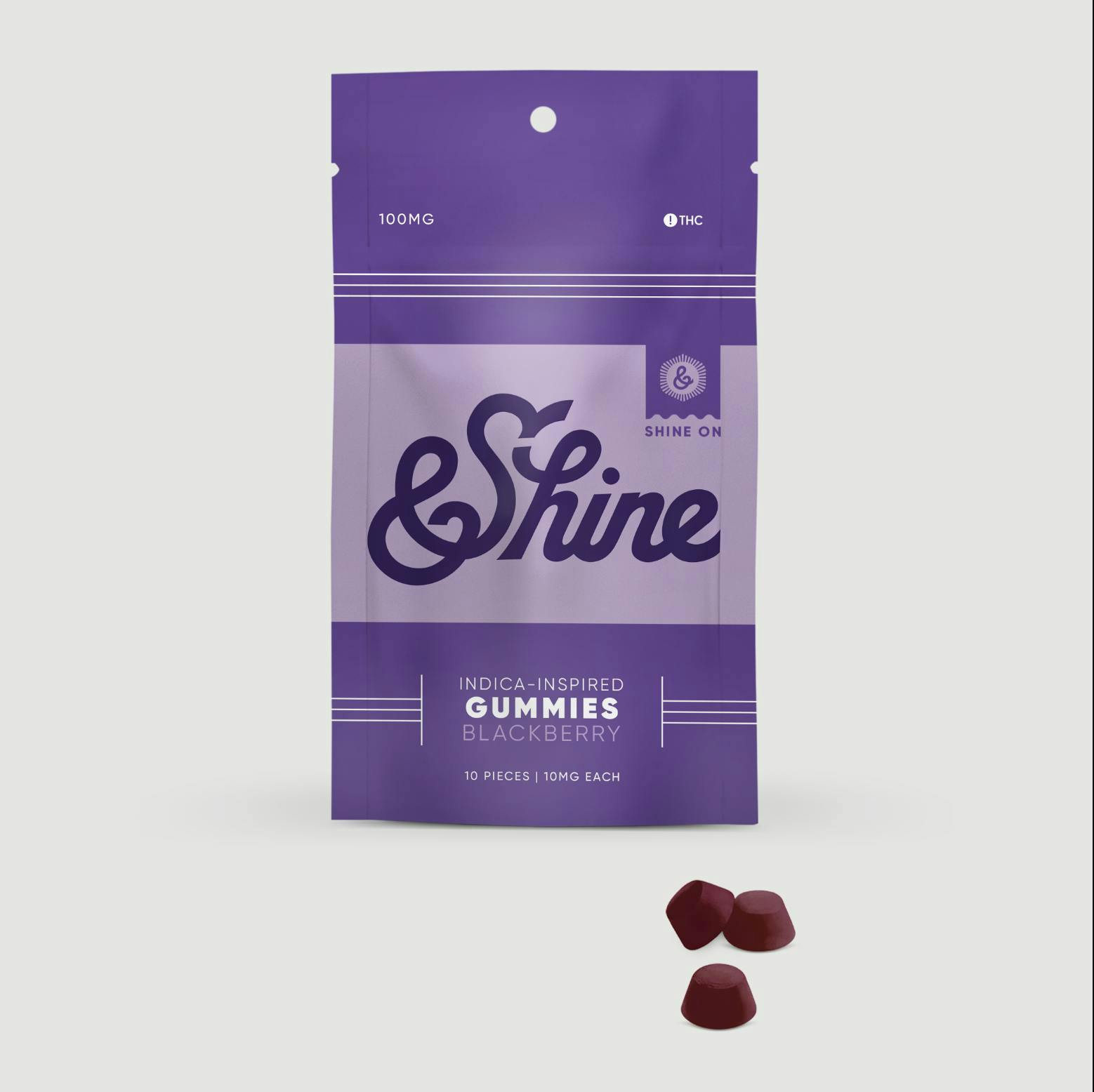&Shine | 10pk Gummies | Blackberry - 100mg