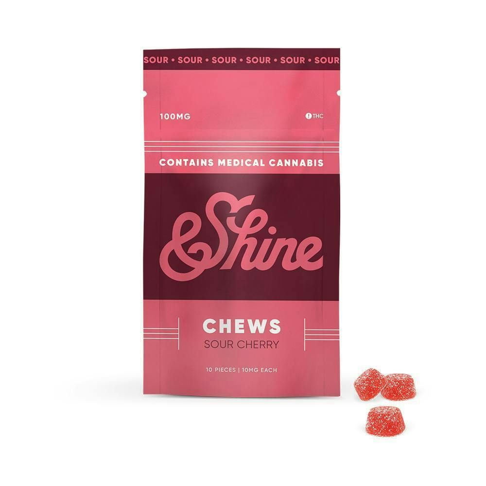 &Shine | 10pk Gummies | Sour Cherry - 100mg at RISE Dispensary