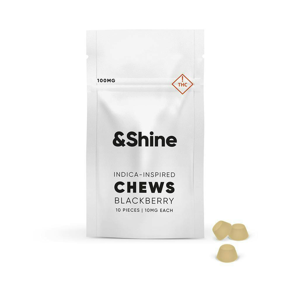 &Shine | 10pk Chews | Blackberry - 100mg