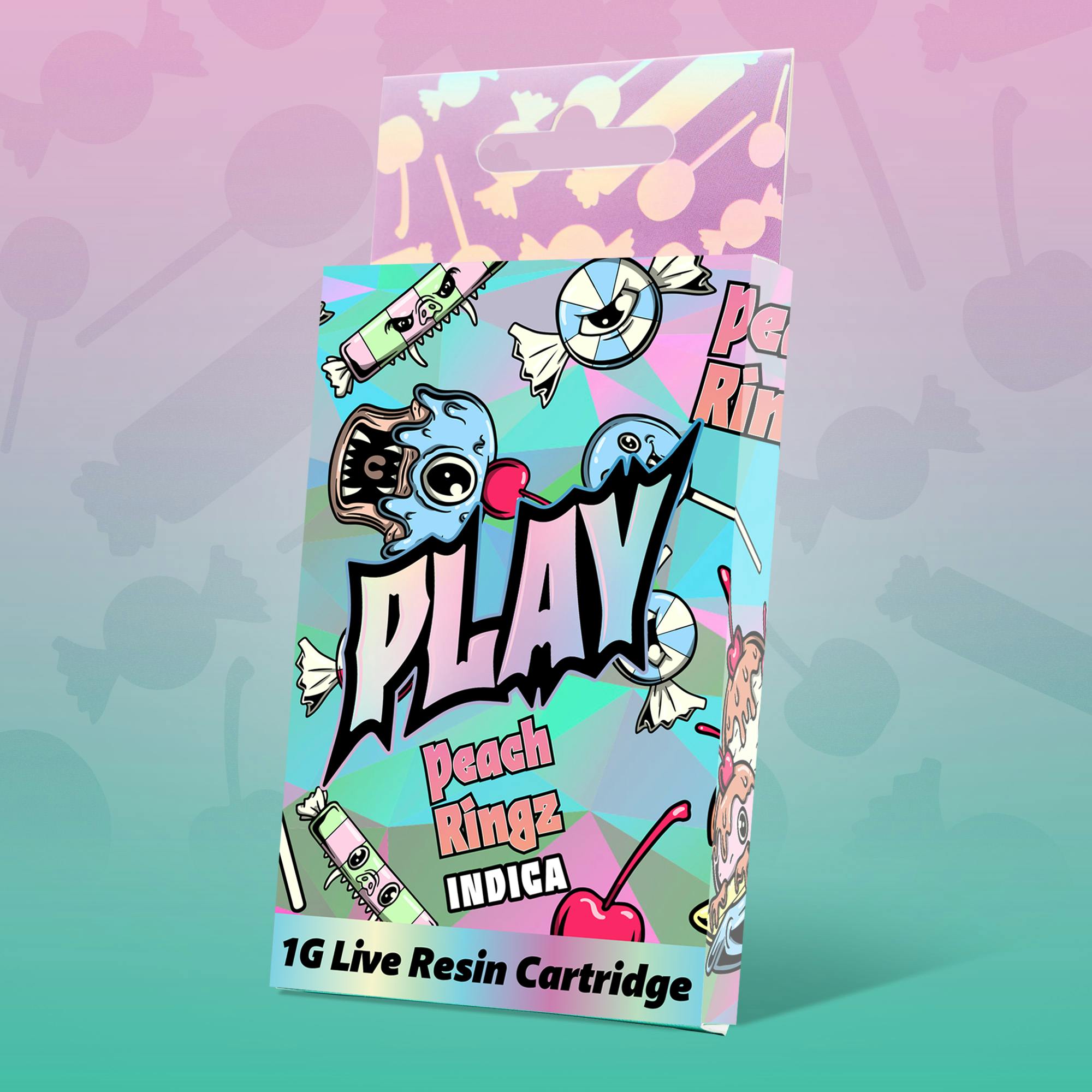 Play | Peach Ringz | 1g | Live Resin Cartridge by Play Michigan