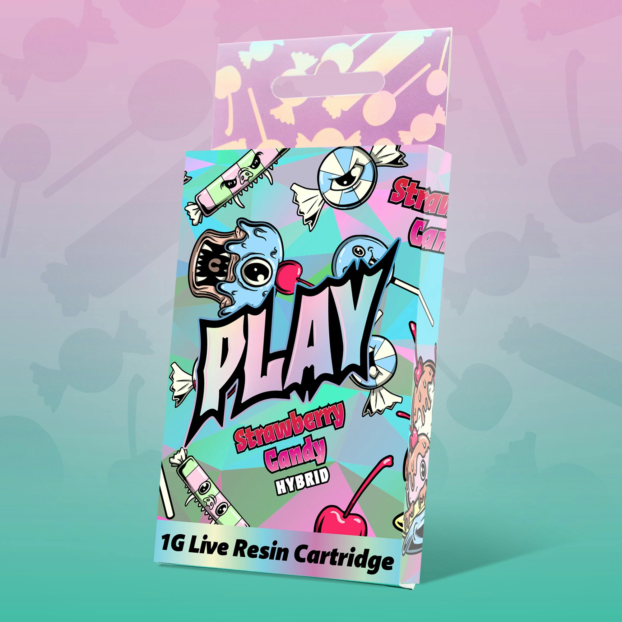 Play | Strawberry Candy | 1g | Live Resin Cartridge - Play Michigan