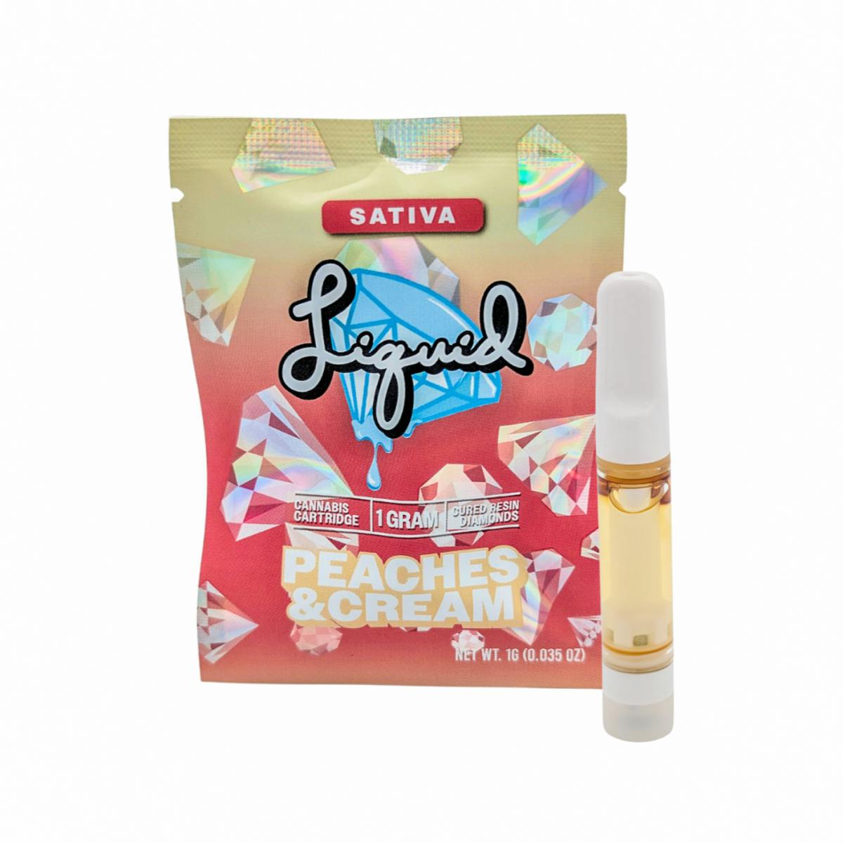 Peaches n' Cream | 1g Cured Diamonds Cartridge | Liquid