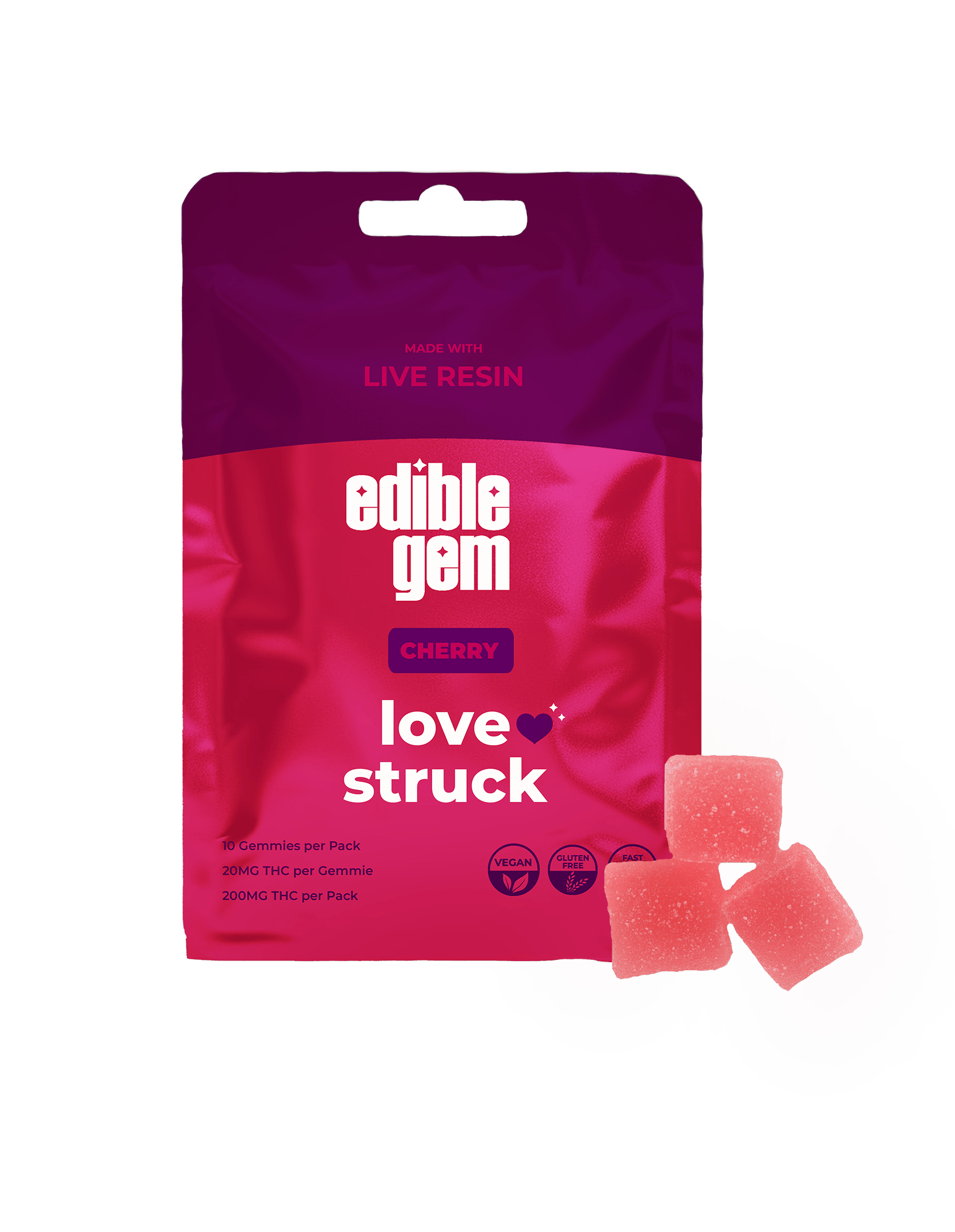 Edible Gem | Lovestruck | Live Resin Gummies | Cherry