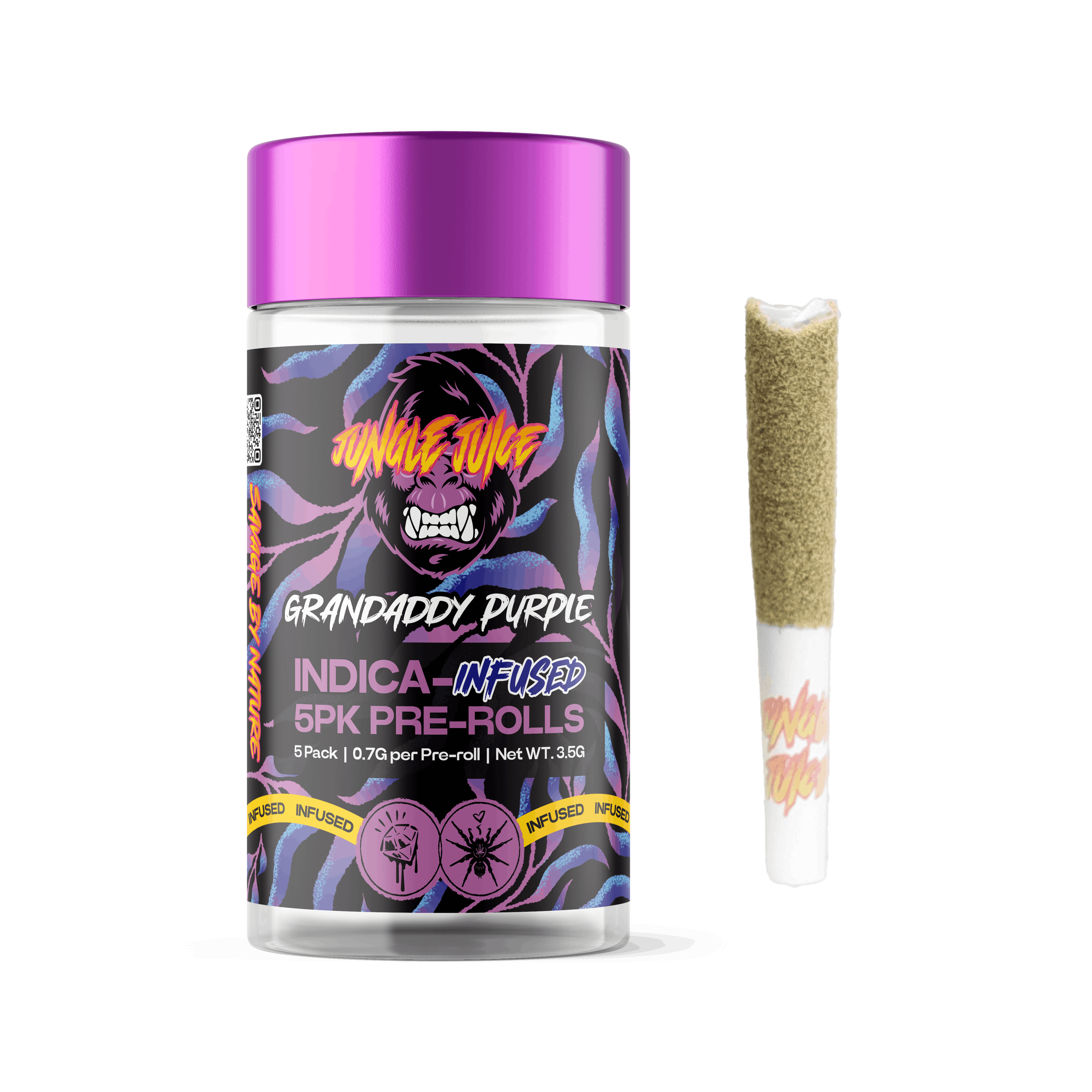 Jungle Juice | Granddaddy Purple | Mini | 0.7g | 5pk - Jungle Juice