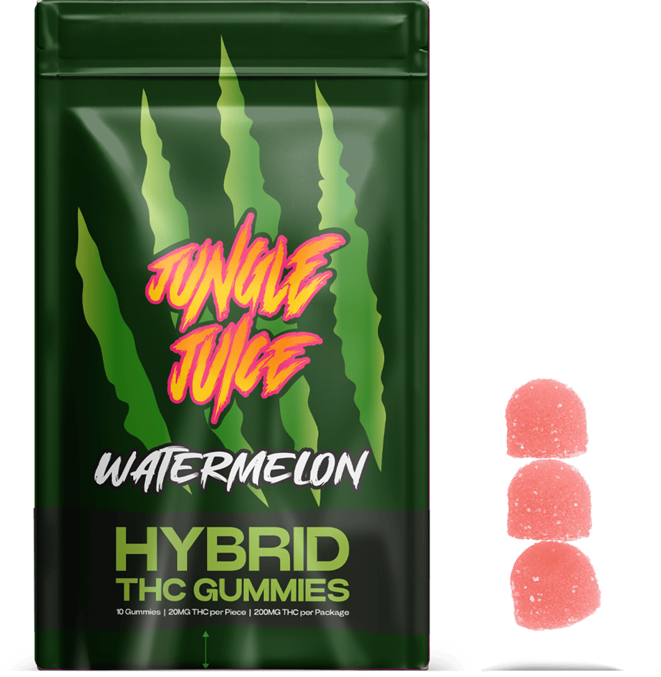 Watermelon Gummies | 200mg | 10ct | 20mg/ea by Jungle Juice
