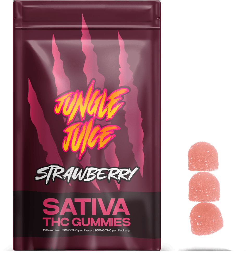 Strawberry Gummies | 200mg | 10ct | 20mg/ea by Jungle Juice
