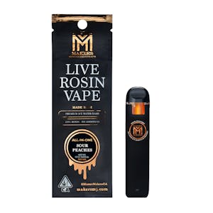 MASTER MAKERS - MASTER MAKERS - AIO - Sour Peaches - Live Rosin Vape - .5G
