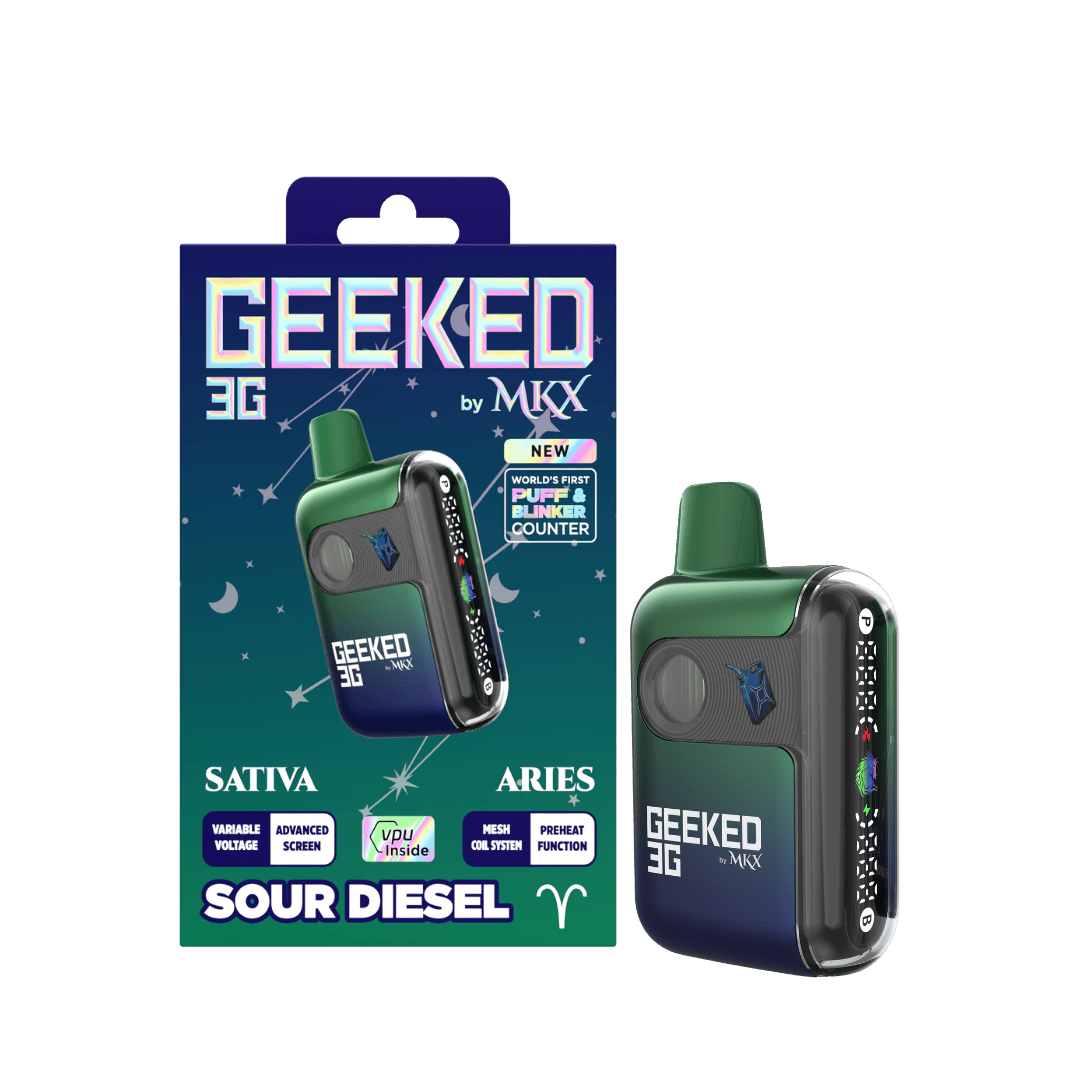 Geeked 3G Disposable by MKX | Sour Diesel - MKX Oil Co