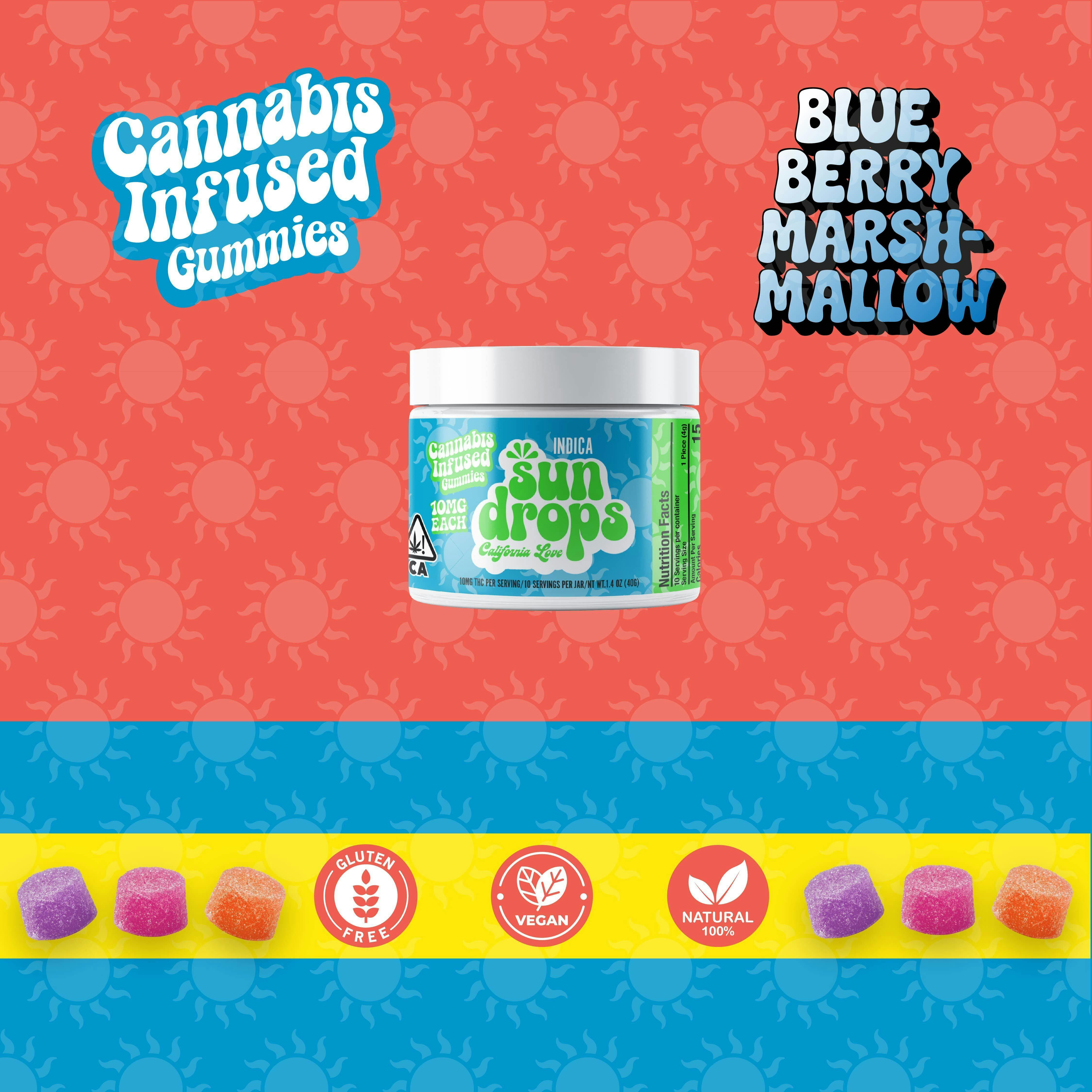 Sundrops | Blueberry Marshmallow | 10MG ea. 100MG per pkg