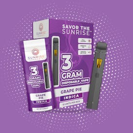 Sunrise Cannabis - Grape Pie - 3g Disposable