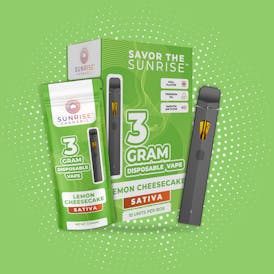 Sunrise Cannabis - Lemon Cheesecake - 3g Disposable