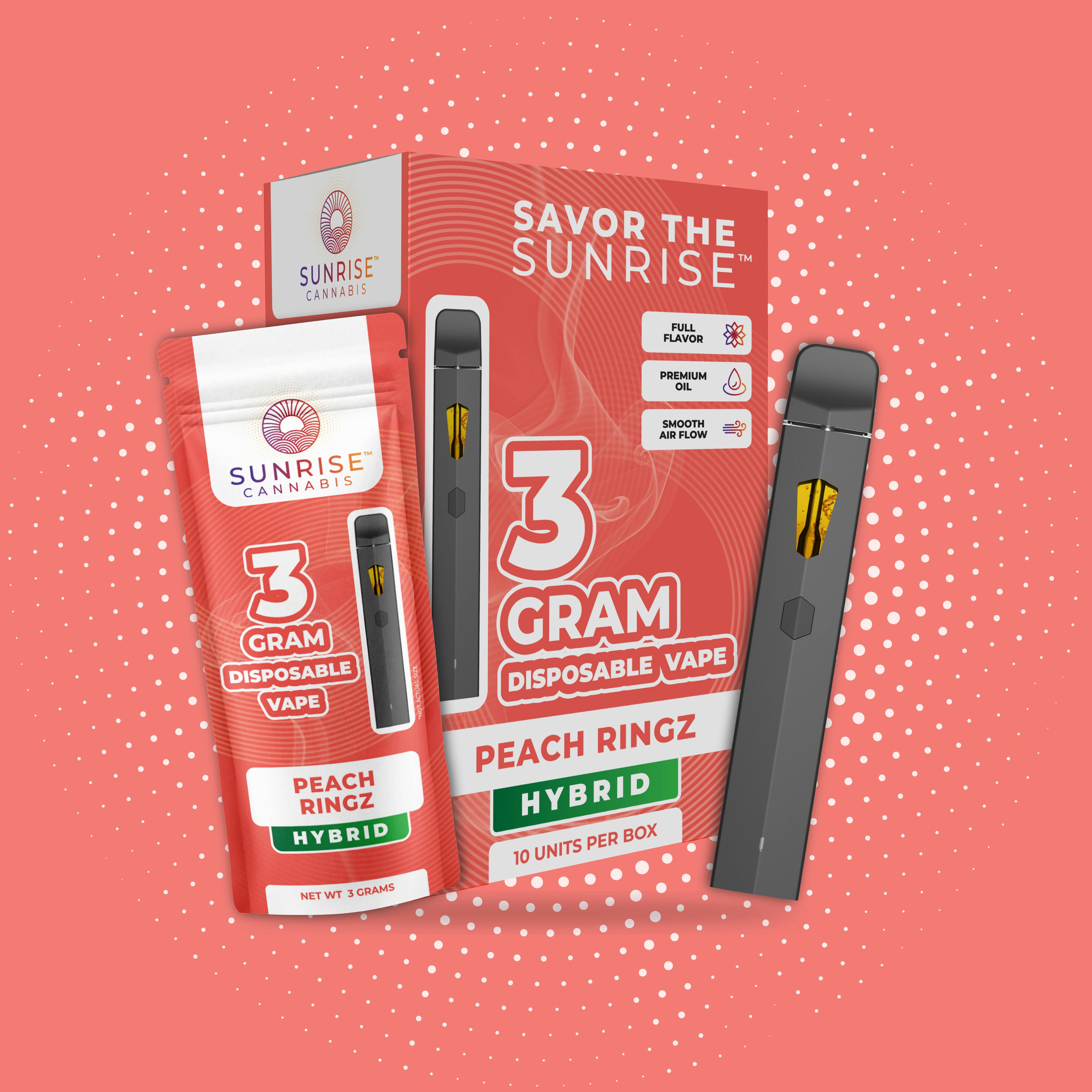 Cannabis Peach Ringz 3g Disposable