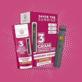 Sunrise Cannabis - Raspberry Cough - 3g Disposable