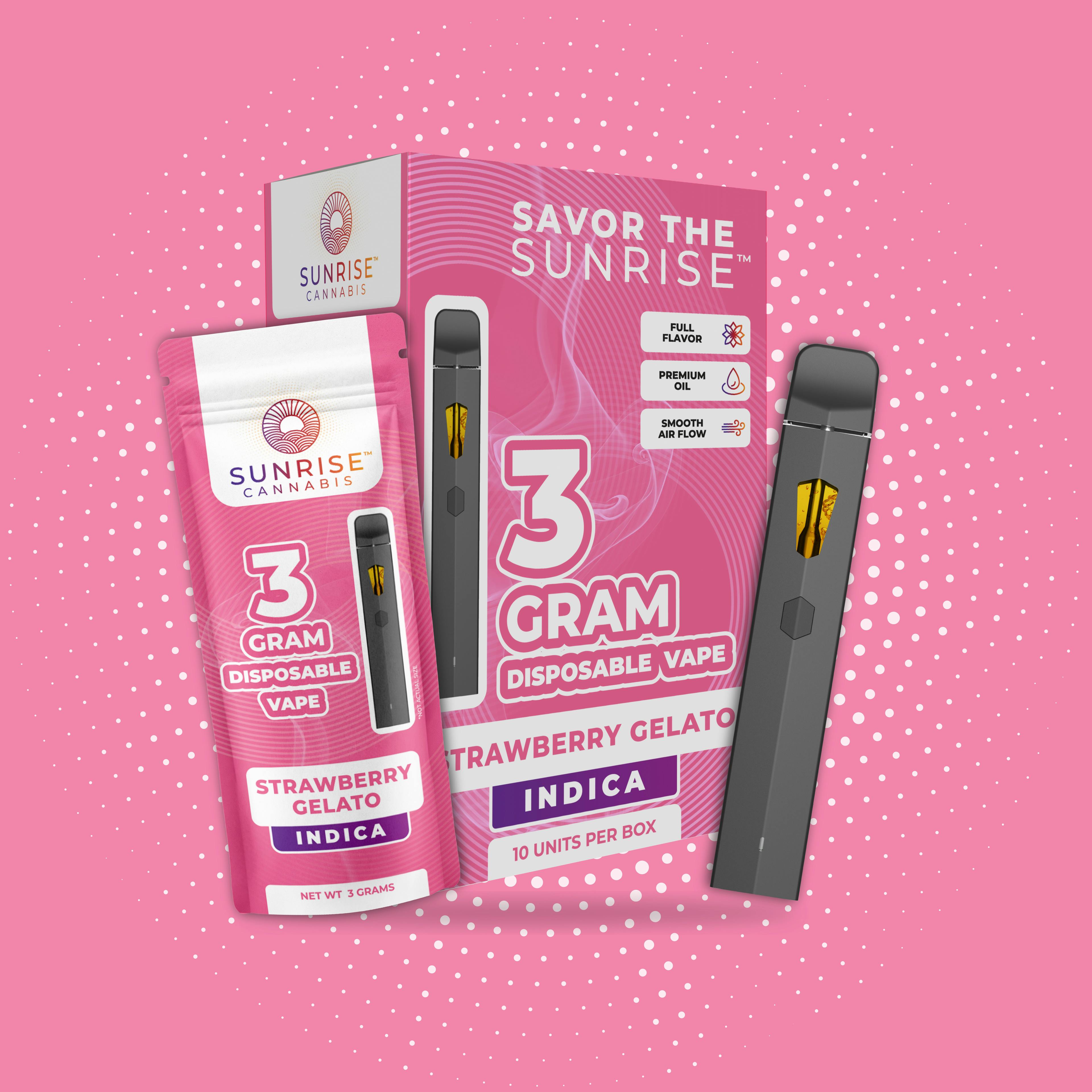 Cannabis Strawberry Gelato 3g Disposable