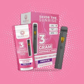 Sunrise Cannabis - Strawberry Gelato - 3g Disposable
