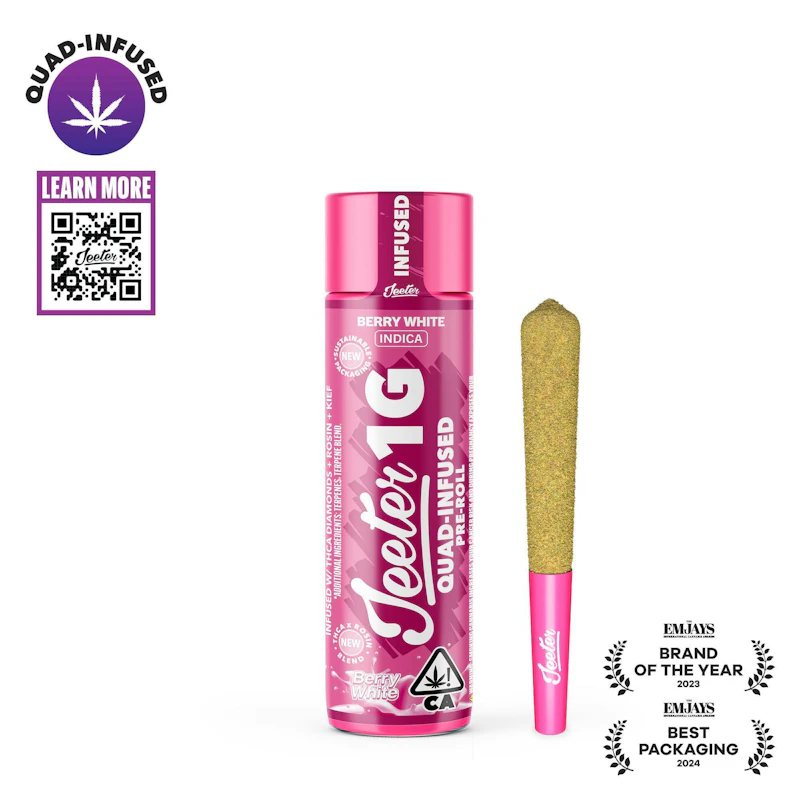 Jeeter Berry White · Quad-Infused Joint · 1g, Infused Pre-Rolls