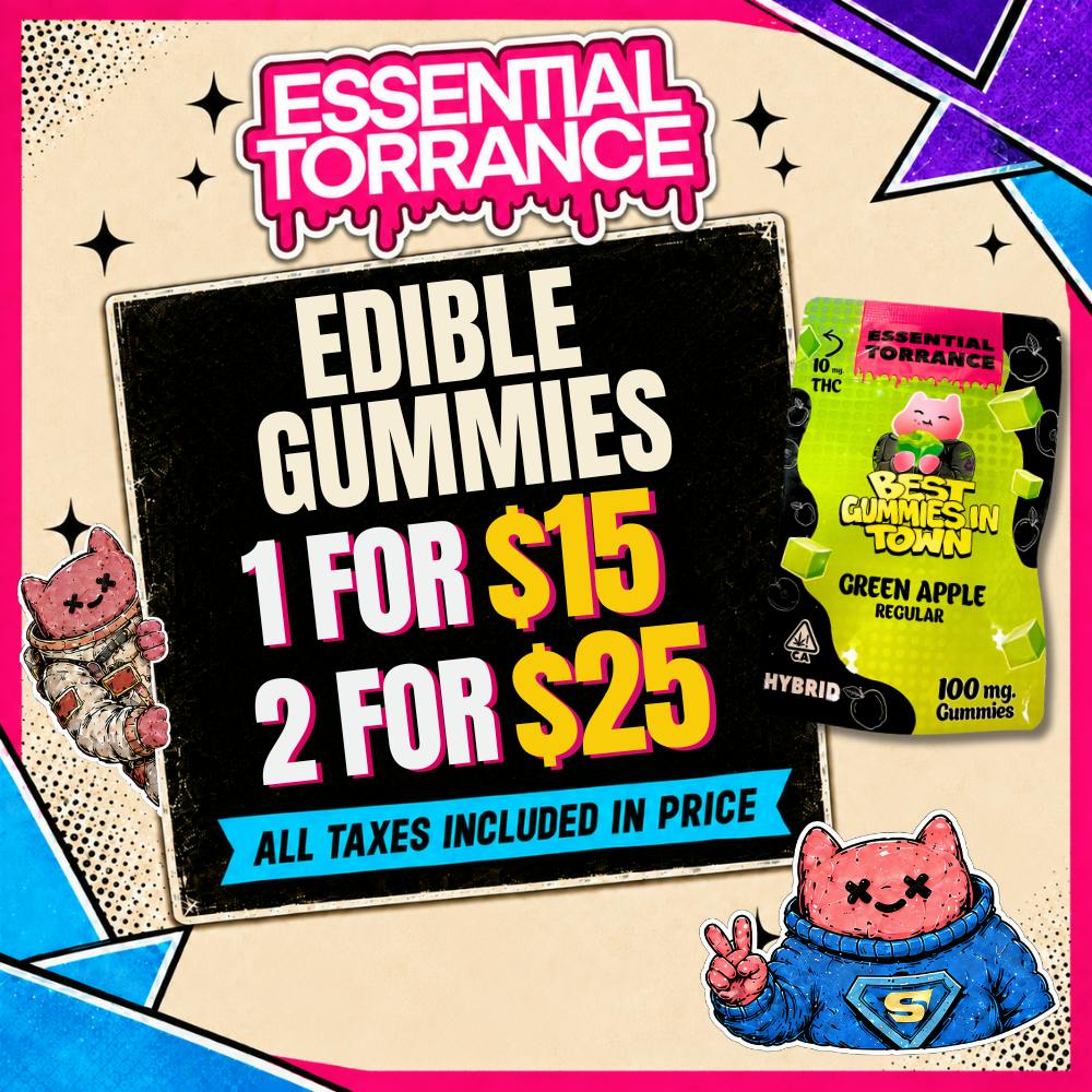 Essential Torrance | Green Apple Fruit Gummies | Edible