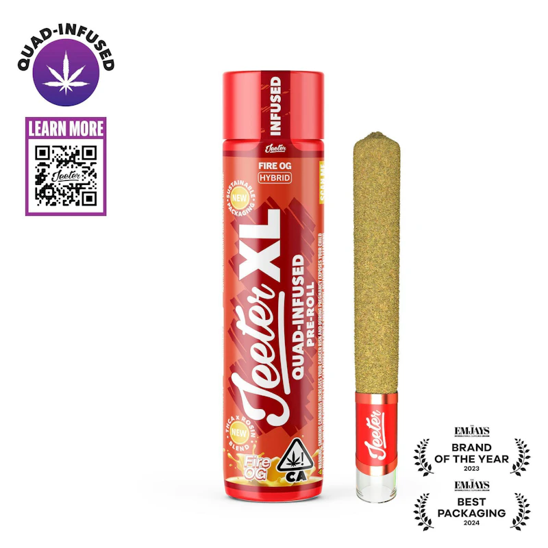 Jeeter Fire OG · XL Quad-Infused Joint · 2g, Infused Pre-Rolls