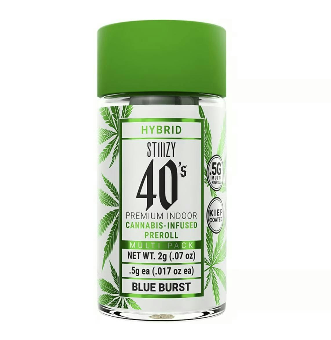 STIIIZY - BLUE BURST - .5G 40's Infused Preroll 4 Pack [2g] — Infused Pre-Rolls