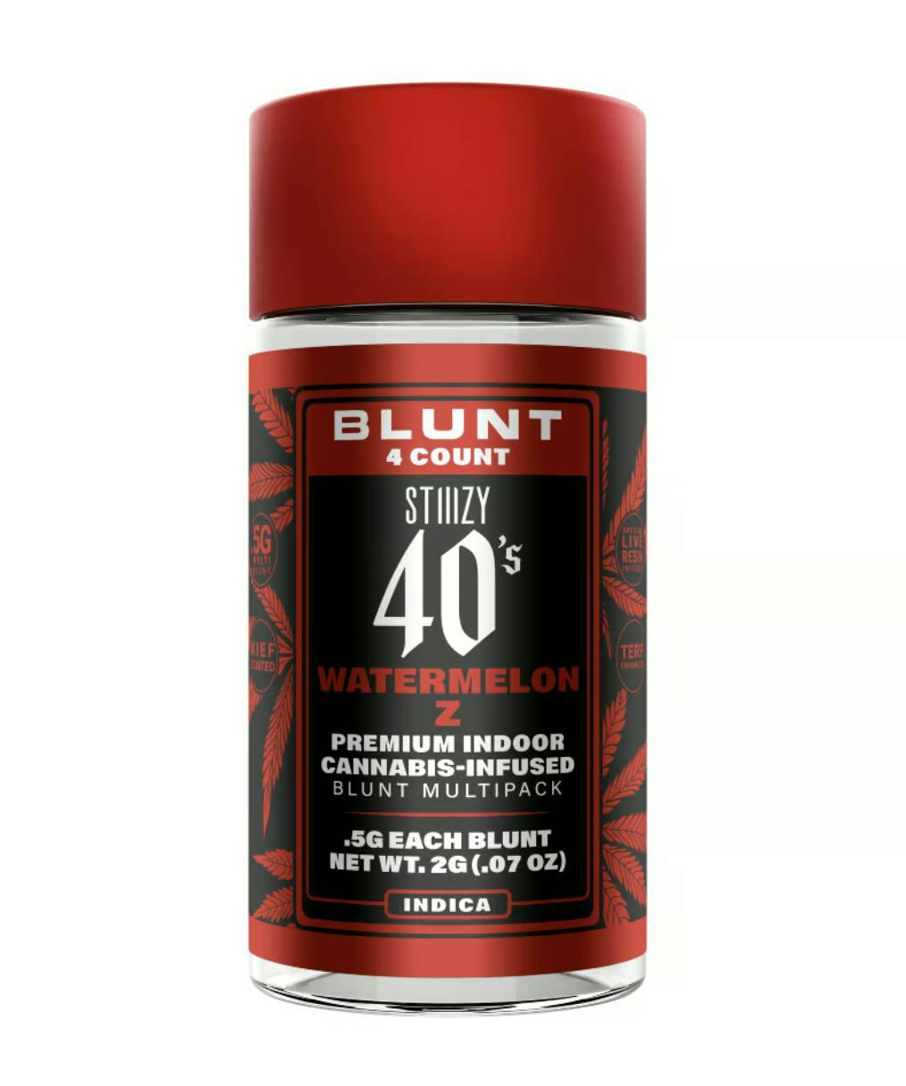 STIIIZY - WATERMELON Z - .5G 40's Infused Mini Blunt 4 Pack [2g] — Infused Pre-Rolls