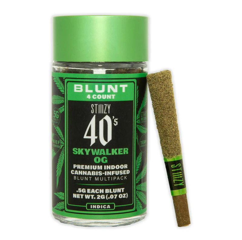 STIIIZY - SKYWALKER OG - .5G 40's Infused Mini Blunt 4 Pack [2g], Infused Pre-Rolls