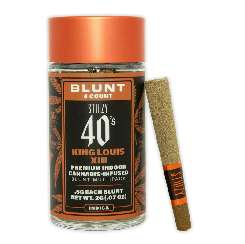 STIIIZY - KING LOUIS XIII - .5G 40's Infused Mini Blunt 4 Pack [2g], Infused Pre-Rolls