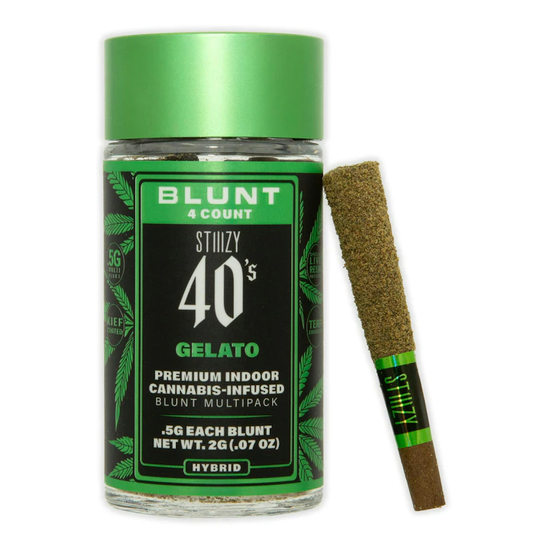 STIIIZY - GELATO - .5G 40's Infused Mini Blunt 4 Pack [2g], Infused Pre-Rolls