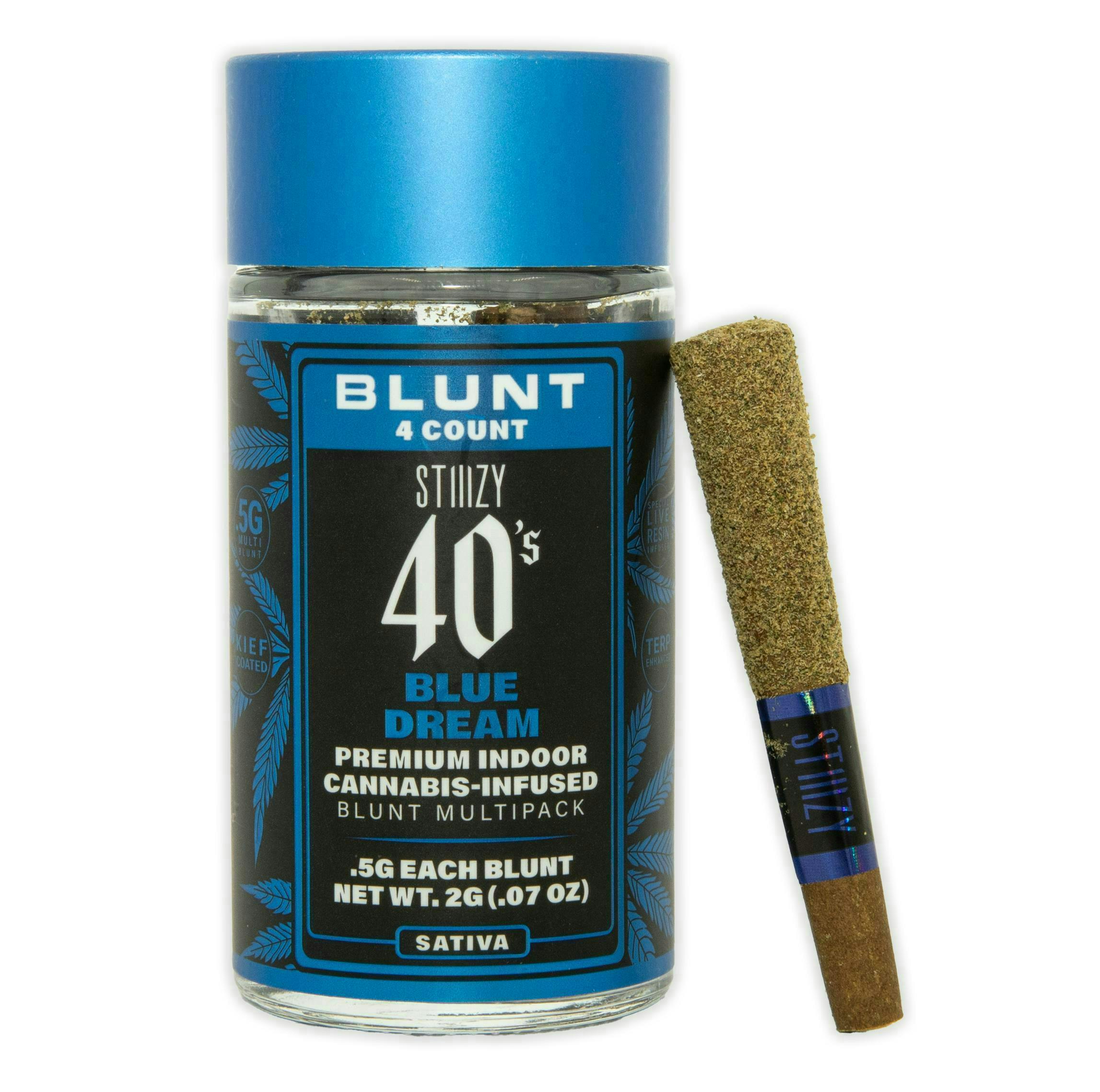 STIIIZY - BLUE DREAM - .5G 40's Infused Mini Blunt 4 Pack [2g] — Infused Pre-Rolls