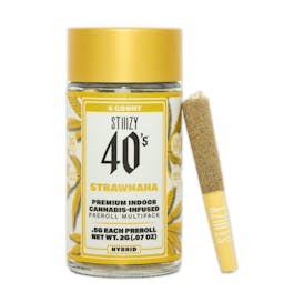 - STRAWNANA - .5G 40's Infused Preroll 4 Pack [2g]