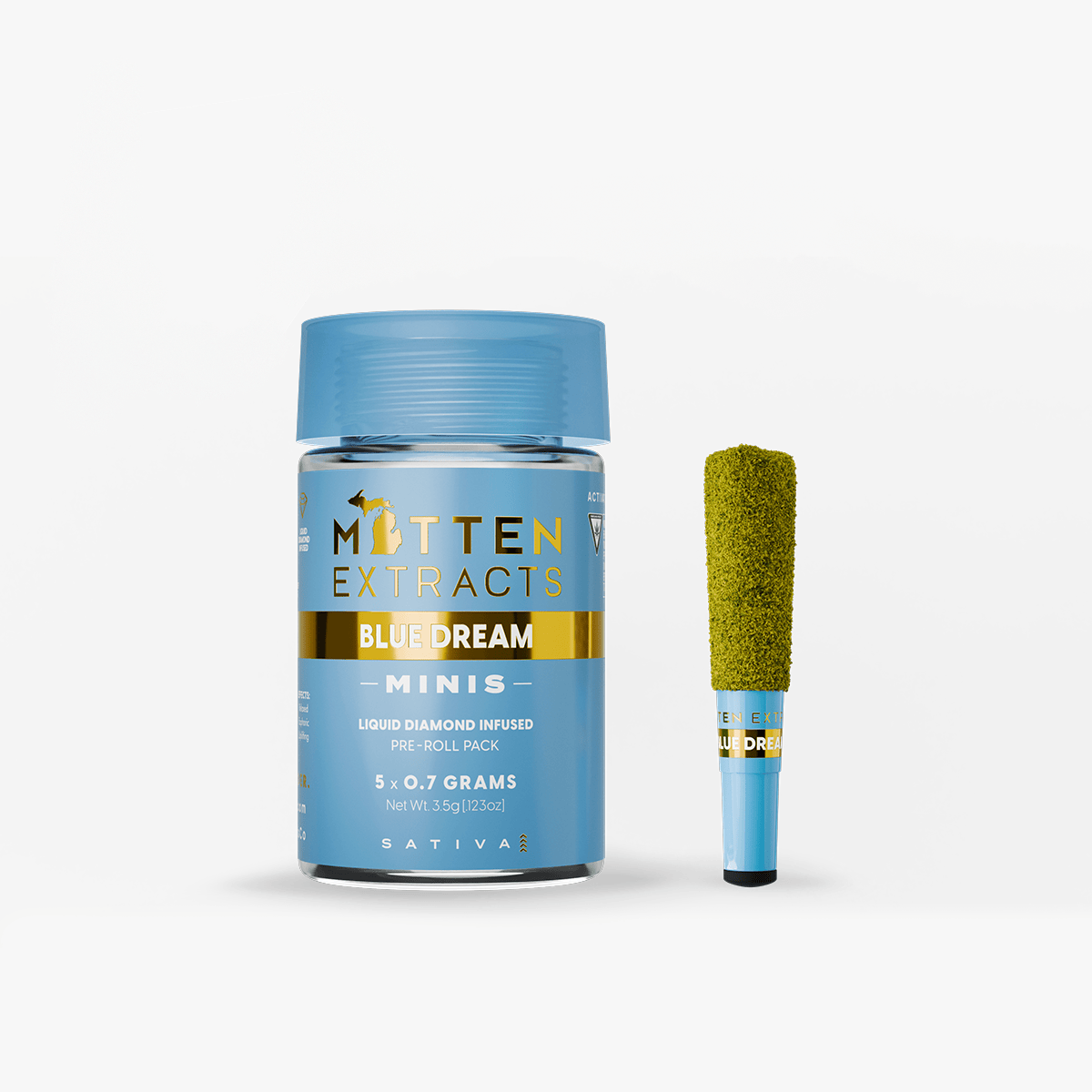 Mitten Extracts | Blue Dream | Infused Minis | 3.5g | 5pk - Mitten