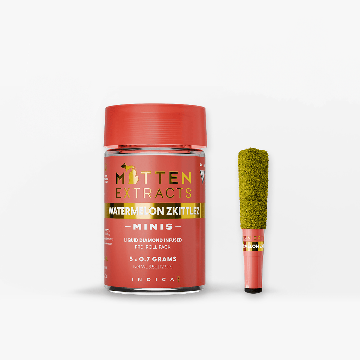 Mitten Extracts | Watermelon Zkittlez | Infused Minis | 3.5g | 5pk by Mitten Extracts