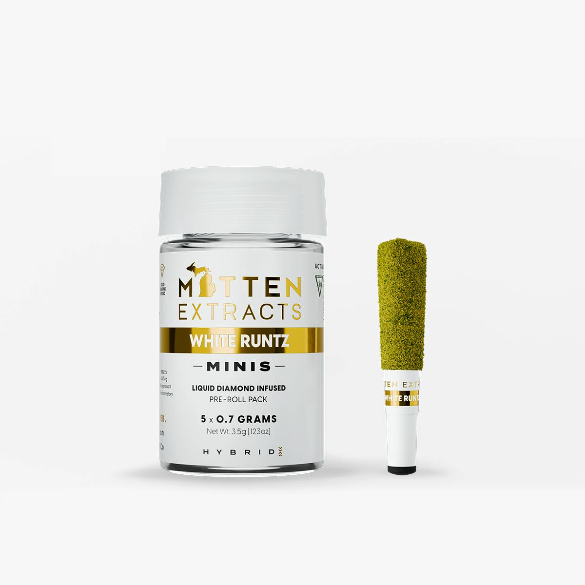 Mitten Extracts | White Runtz | Infused Minis | 3.5g | 5pk by Mitten Extracts