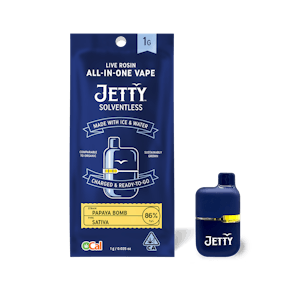 Papaya Bomb | AIO Solventless 1g | Jetty Extracts