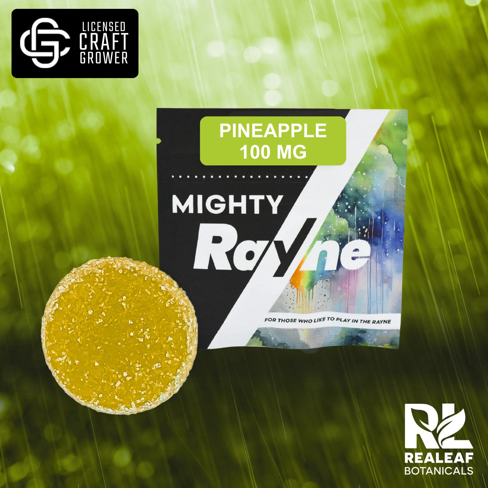 Mighty Rayne Macro Gummy - Pineapple 100mg
